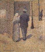 Man and Woman in the Street
